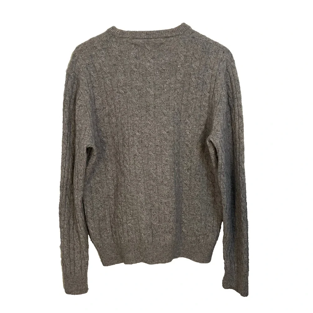 JACK‎ WILLS The Marlow 100% Merino Wool Grey Cable Knit Jumper Sweater, Sz XL